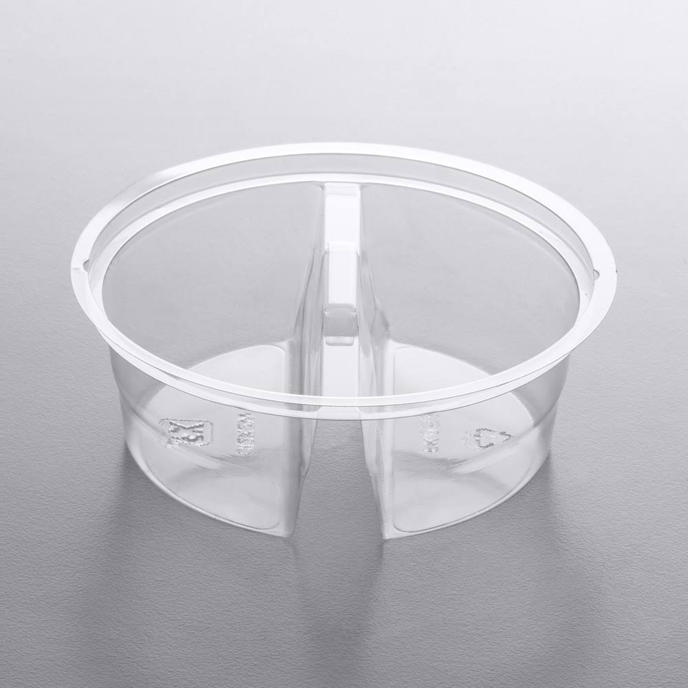 4 oz Divided Clear Pet Wide Parfait Insert R35674