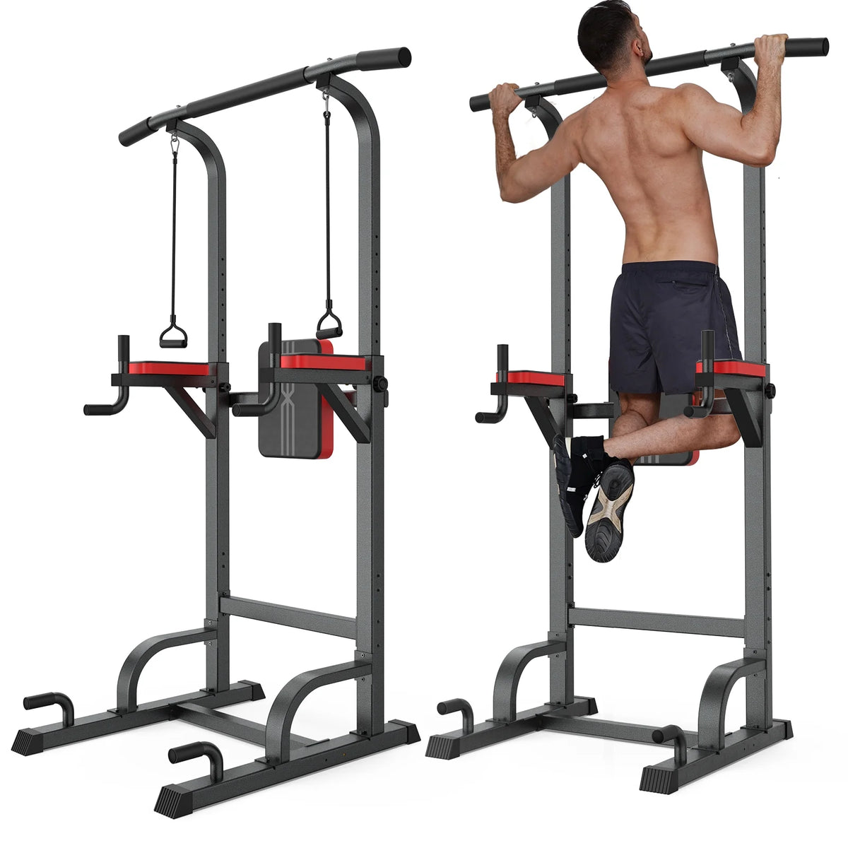 Multifunction Power Tower Dip Station Pull up Bar D126388