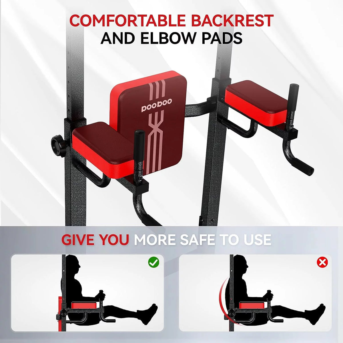 Multifunction Power Tower Dip Station Pull up Bar D126388