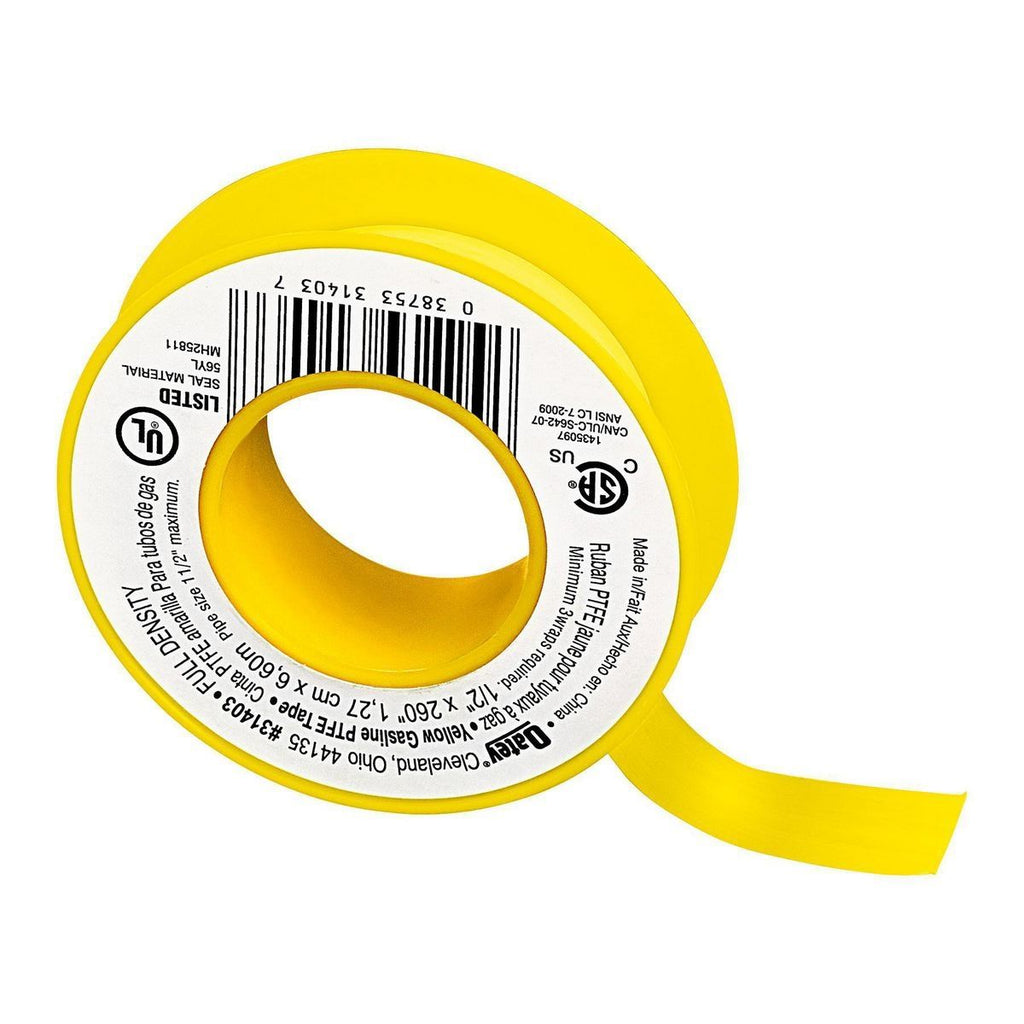 1/2 in. x 21-2/3 ft. Yellow PTFE Thread Seal Tape K24307
