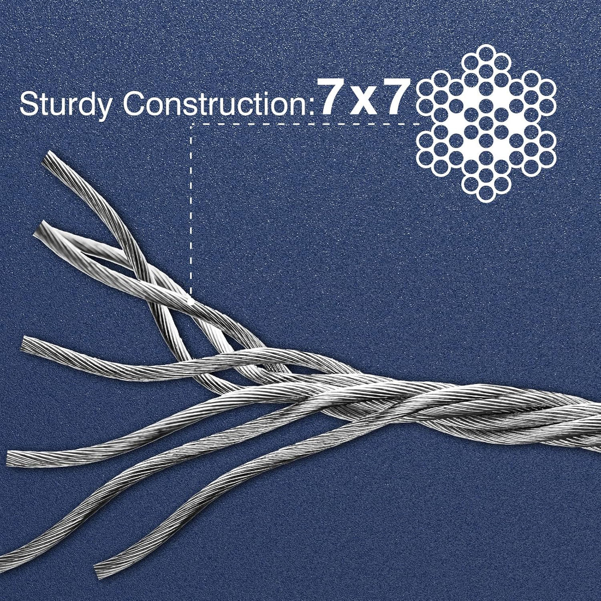 1/8 T316 Stainless Steel Cable 650 ft U268888