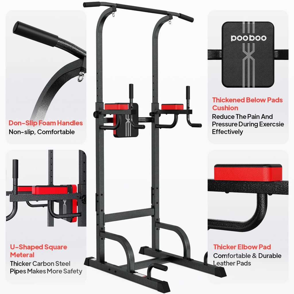 Multifunction Power Tower Dip Station Pull up Bar D126388