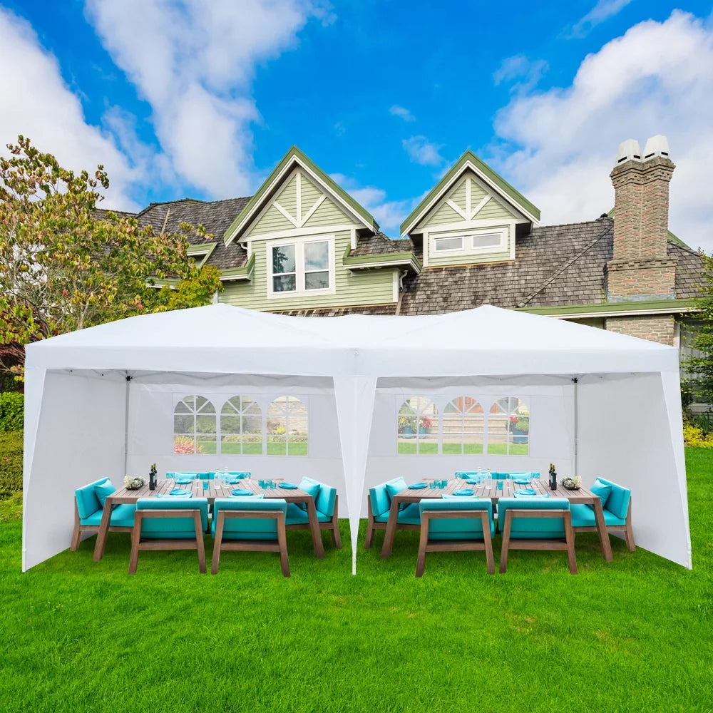 10x20' Pop Up Canopy Party Tent Blue V41835