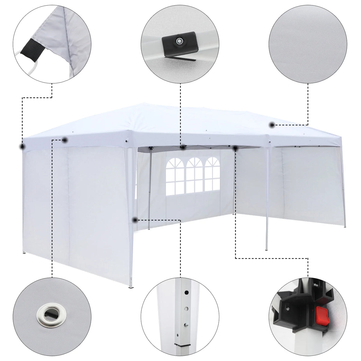 10x20' Pop Up Canopy Party Tent Blue V41835