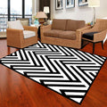 Black White Geometric Carpet W40342