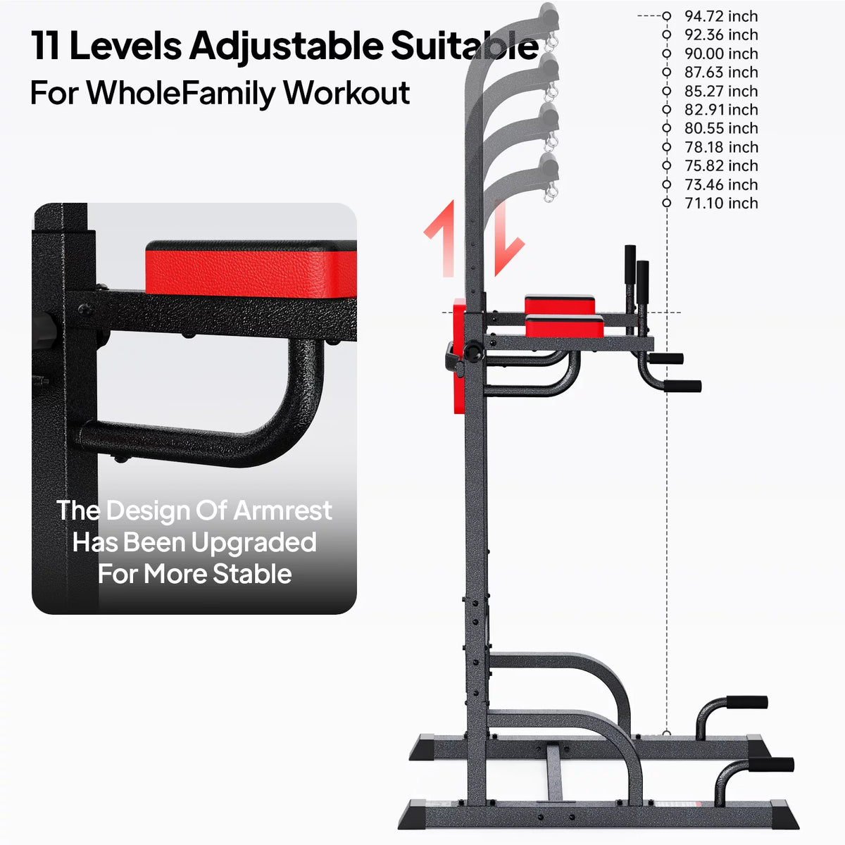 Multifunction Power Tower Dip Station Pull up Bar D126388