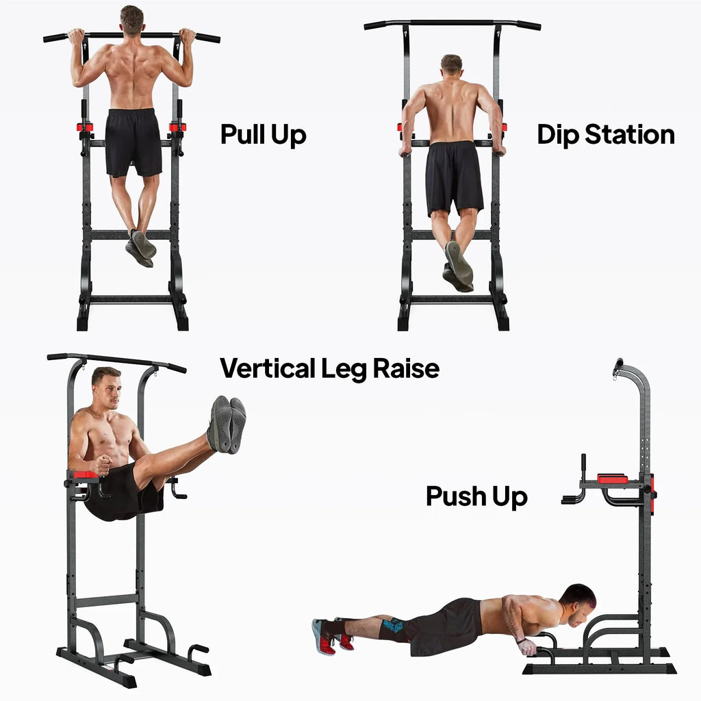 Multifunction Power Tower Dip Station Pull up Bar D126388