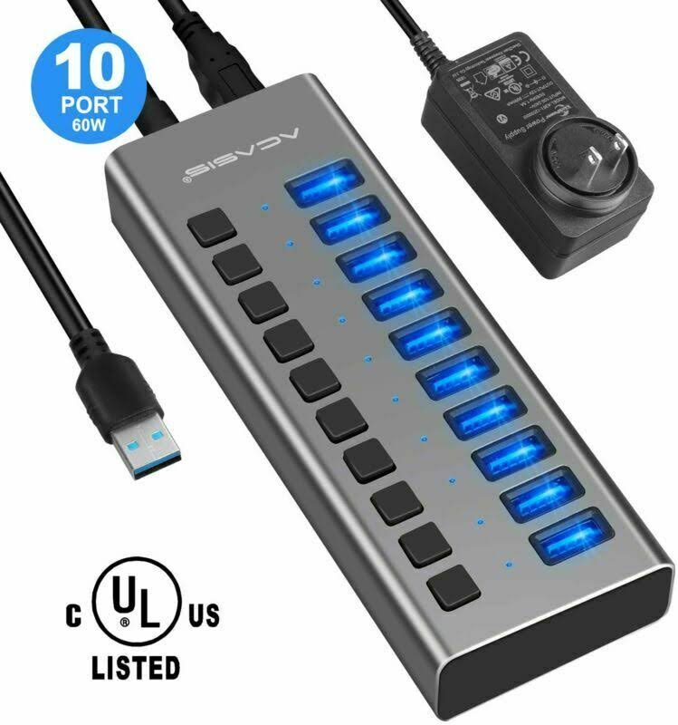 10 Ports 48W USB 3.0 Hub E681