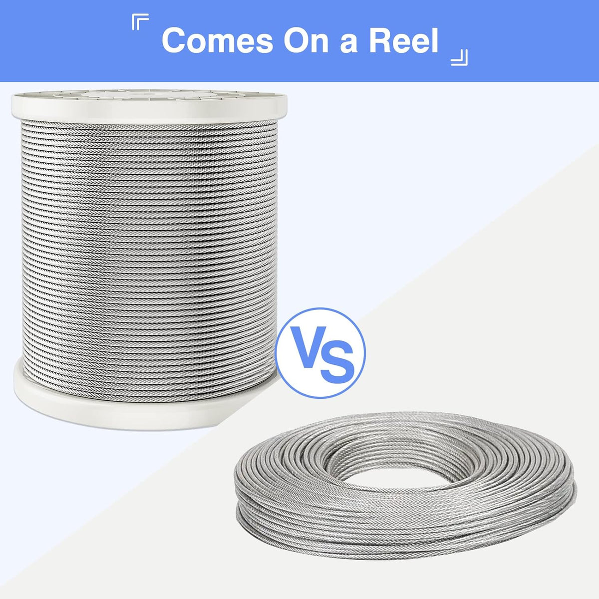 1/8 T316 Stainless Steel Cable 650 ft U268888